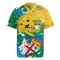 Malampa Fiji Day Rugby Jersey 10 October Together We Grow Grunge Tapa Motifs