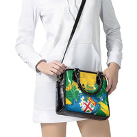 Malampa Fiji Day Shoulder Handbag 10 October Together We Grow Grunge Tapa Motifs