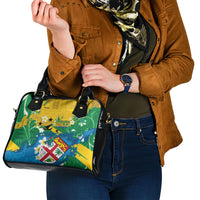 Malampa Fiji Day Shoulder Handbag 10 October Together We Grow Grunge Tapa Motifs