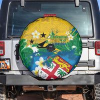 Malampa Fiji Day Spare Tire Cover 10 October Together We Grow Grunge Tapa Motifs