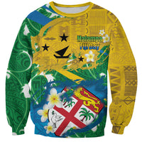 Malampa Fiji Day Sweatshirt 10 October Together We Grow Grunge Tapa Motifs