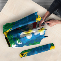 Malampa Fiji Day Umbrella 10 October Together We Grow Grunge Tapa Motifs