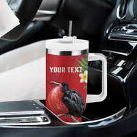 Personalised Kiribati Tarawa Atoll Tumbler With Handle Frigate Bird With Map Tropical Style