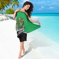 New Zealand and Ireland Rugby Custom Sarong Maori Tiki Fern Irish Celtic Cross - Polynesian Pride