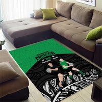 New Zealand and Ireland Rugby Area Rug Chicago 2025 Go All Black Shamrocks - Polynesian Pride