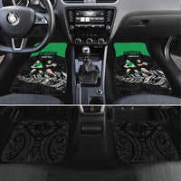 New Zealand and Ireland Rugby Custom Car Mats Chicago 2025 Go All Black Shamrocks - Polynesian Pride
