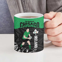 New Zealand and Ireland Rugby Ceramic Mug Chicago 2025 Go All Black Shamrocks - Polynesian Pride