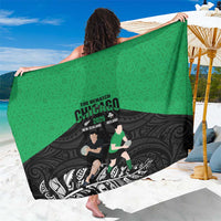 New Zealand and Ireland Rugby Sarong Chicago 2025 Go All Black Shamrocks - Polynesian Pride