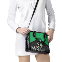New Zealand and Ireland Rugby Shoulder Handbag Chicago 2025 Go All Black Shamrocks - Polynesian Pride