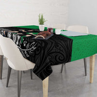 New Zealand and Ireland Rugby Tablecloth Chicago 2025 Go All Black Shamrocks - Polynesian Pride
