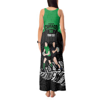 New Zealand and Ireland Rugby Custom Tank Maxi Dress Chicago 2025 Go All Black Shamrocks - Polynesian Pride