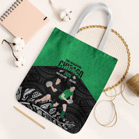New Zealand and Ireland Rugby Tote Bag Chicago 2025 Go All Black Shamrocks - Polynesian Pride
