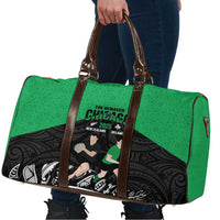 New Zealand and Ireland Rugby Travel Bag Chicago 2025 Go All Black Shamrocks - Polynesian Pride