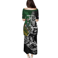 New Zealand and South Africa Rugby Custom Puletasi Maori Tiki Fern Springboks Kente Pattern - Polynesian Pride