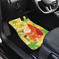 Aloha Hawaii Christmas Car Mats Mele Kalikimaka Funny Santa Palaka Quilt Motifs - Polynesian Pride