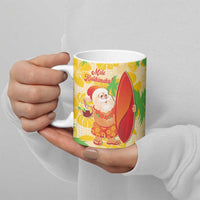 Aloha Hawaii Christmas Ceramic Mug Mele Kalikimaka Funny Santa Palaka Quilt Motifs - Polynesian Pride