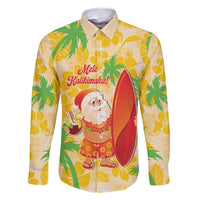 Aloha Hawaii Christmas Family Matching Long Sleeve Bodycon Dress and Hawaiian Shirt Mele Kalikimaka Funny Santa Palaka Quilt Motifs - Polynesian Pride