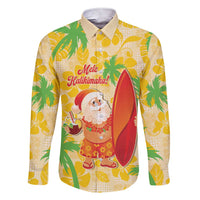Aloha Hawaii Christmas Family Matching Short Sleeve Bodycon Dress and Hawaiian Shirt Mele Kalikimaka Funny Santa Palaka Quilt Motifs - Polynesian Pride