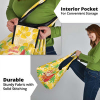 Aloha Hawaii Christmas Grocery Bag Mele Kalikimaka Funny Santa Palaka Quilt Motifs - Polynesian Pride