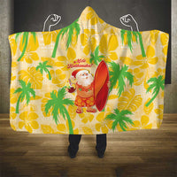 Aloha Hawaii Christmas Hooded Blanket Mele Kalikimaka Funny Santa Palaka Quilt Motifs - Polynesian Pride