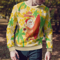 Aloha Hawaii Christmas Ugly Christmas Sweater Mele Kalikimaka Funny Santa Palaka Quilt Motifs - Polynesian Pride