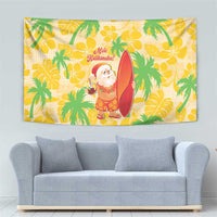 Aloha Hawaii Christmas Tapestry Mele Kalikimaka Funny Santa Palaka Quilt Motifs - Polynesian Pride