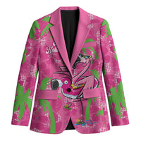 Aloha Hawaii Christmas Blazer Mele Kalikimaka Chill Flamingo Palaka Quilt Motifs - Polynesian Pride