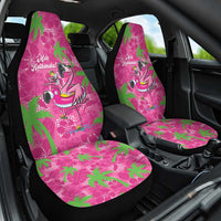 Aloha Hawaii Christmas Car Seat Cover Mele Kalikimaka Chill Flamingo Palaka Quilt Motifs - Polynesian Pride