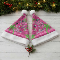 Aloha Hawaii Christmas Santa Hat Mele Kalikimaka Chill Flamingo Palaka Quilt Motifs - Polynesian Pride