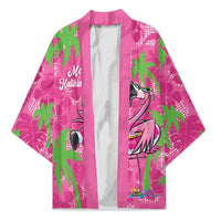 Aloha Hawaii Christmas Kimono Mele Kalikimaka Chill Flamingo Palaka Quilt Motifs - Polynesian Pride