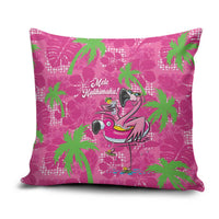 Aloha Hawaii Christmas Pillow Cover Mele Kalikimaka Chill Flamingo Palaka Quilt Motifs - Polynesian Pride