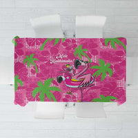 Aloha Hawaii Christmas Tablecloth Mele Kalikimaka Chill Flamingo Palaka Quilt Motifs - Polynesian Pride