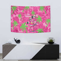 Aloha Hawaii Christmas Tapestry Mele Kalikimaka Chill Flamingo Palaka Quilt Motifs - Polynesian Pride
