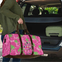 Aloha Hawaii Christmas Travel Bag Mele Kalikimaka Chill Flamingo Palaka Quilt Motifs - Polynesian Pride