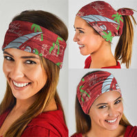 Aloha Hawaii Christmas Neck Gaiter Mele Kalikimaka Windsurfing Santa Palaka Quilt Motifs - Polynesian Pride