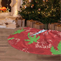 Aloha Hawaii Christmas Tree Skirt Mele Kalikimaka Windsurfing Santa Palaka Quilt Motifs - Polynesian Pride