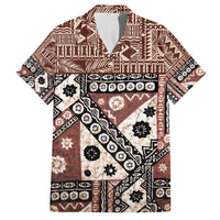 Bula Fiji Hawaiian Shirt - Unique Masi Tapa Pattern LT14 Brown - Polynesian Pride