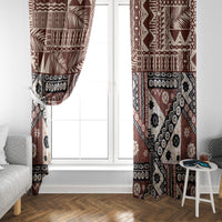 Bula Fiji Window Curtain Unique Masi Tapa Pattern LT14