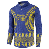 Fakaalofa Lahi Atu Niue Button Sweatshirt Siapo Pattern With Puakenikeni