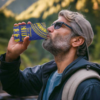 Fakaalofa Lahi Atu Niue 4 in 1 Can Cooler Tumbler Siapo Pattern With Puakenikeni