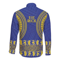 Fakaalofa Lahi Atu Niue Long Sleeve Button Shirt Siapo Pattern With Puakenikeni