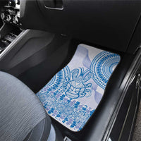 Niue Language Week Car Mats The Rock Coconut Crab - Siapo Blue Pastel