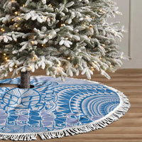 Niue Language Week Tree Skirt The Rock Coconut Crab - Siapo Blue Pastel