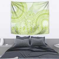 Lime Green Niue Language Week Tapestry The Rock Coconut Crab - Siapo Pattern