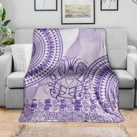 Purple Niue Language Week Blanket The Rock Coconut Crab - Siapo Pattern