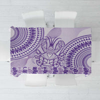 Purple Niue Language Week Tablecloth The Rock Coconut Crab - Siapo Pattern