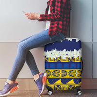 Tokelau Language Week Luggage Cover Tokelauan Tuluma With Gardenia Thunbergia