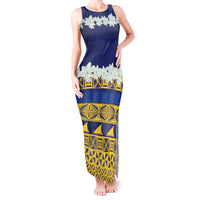 Tokelau Language Week Tank Maxi Dress Tokelauan Tuluma With Gardenia Thunbergia