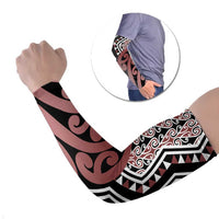 New Zealand Arm Sleeves Aotearoa Kowhaiwhai Mix Taniko Art - Polynesian Pride