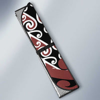 New Zealand Auto Sun Shade Aotearoa Kowhaiwhai Mix Taniko Art - Polynesian Pride